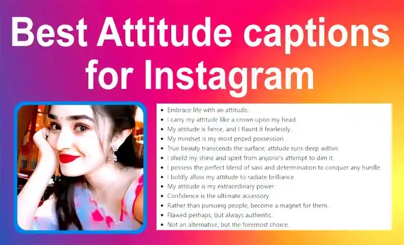 Best Attitude captions for Instagram