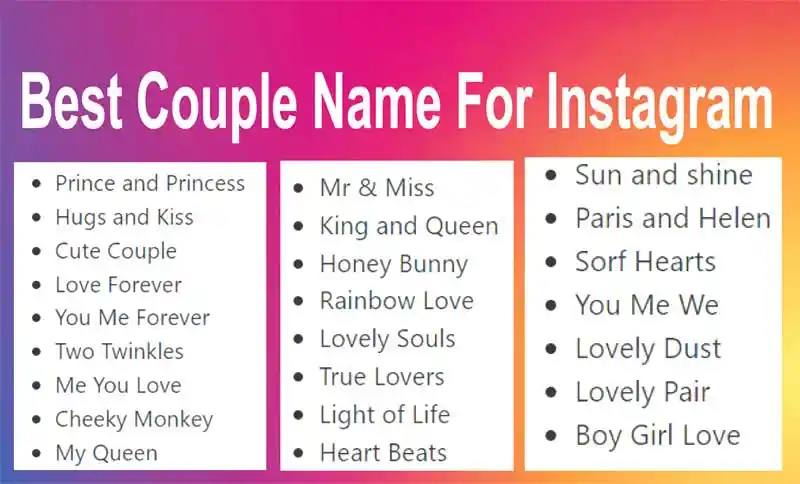 Best Couple Name For Instagram