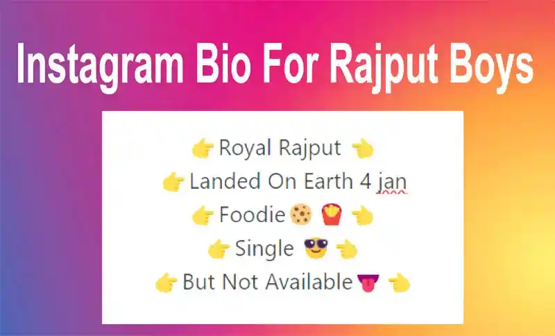 Instagram Bio For Rajput Boys