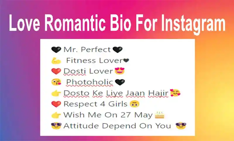Love Romantic Bio For Instagram