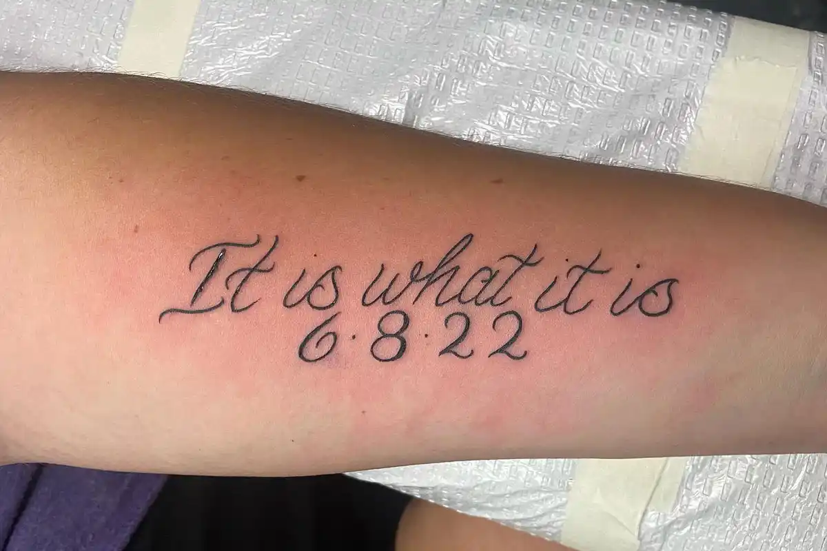 Quote Forearm Tattoo